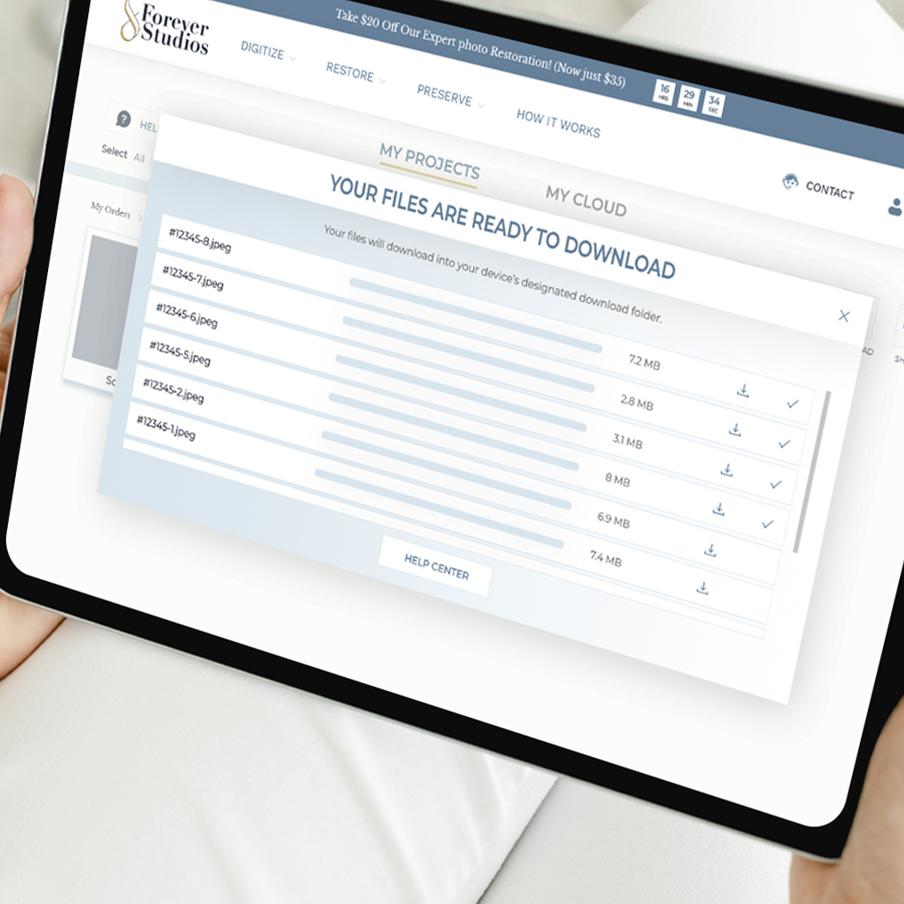 HOW DOES DIGITAL DOWNLOAD WORK FOR DIGITIZE PROJECTS?